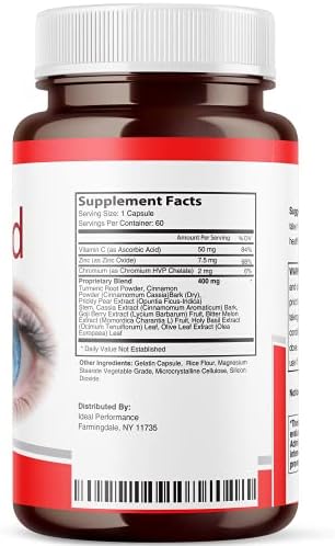 Ideal Performance Visishield eye supplement 180 capsules packaging