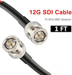 Heavy-duty 1 foot RG6 coaxial cable for professional 4K video surveillance networks.