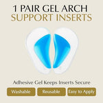 Blue PU gel orthopedic insoles for kids with ergonomic arch support.