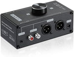 ATNEDCVH headphone amplifier top perspective highlighting the premium black matte finish chassis