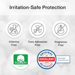 SANDIS chemical free panty liners package highlighting the 100 percent cotton seal