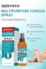 Probiotic foot spray bottle showing 3.38 fluid ounce size for athletes foot