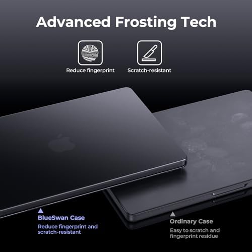 BlueSwan polycarbonate armor case for premium 14 inch Apple laptop snap on clip details