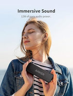Anker Soundcore 2 speaker shown in an outdoor setting