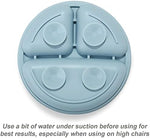 Stackable set of 3 PandaEar silicone baby plates for easy storage