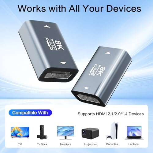 8K HDMI coupler pack of four items