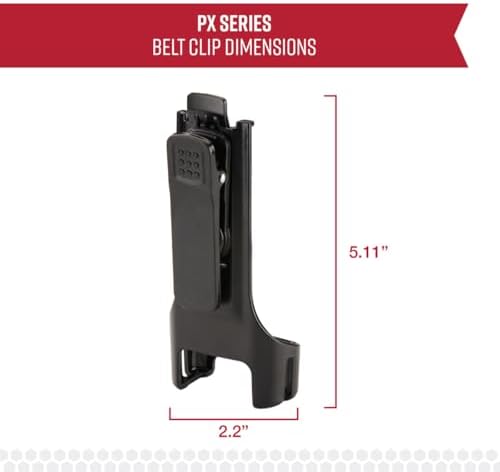 Cobra PX walkie talkie holder side view displaying the 180 degree swivel mount.