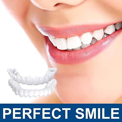 Two pairs of reusable snap-in smile veneers