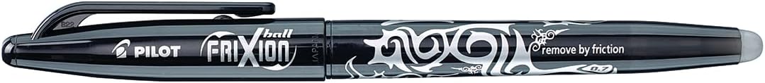 Pilot Frixion Erasable Rollerball Pen 0.7 mm Tip - Black, Single Pen - Image 1