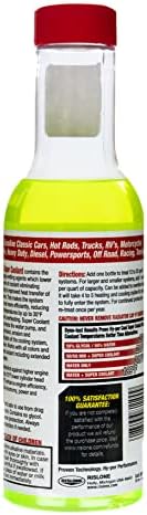 Rislone Super Coolant bottle back label showing instructions and cooling system capacity usage guide