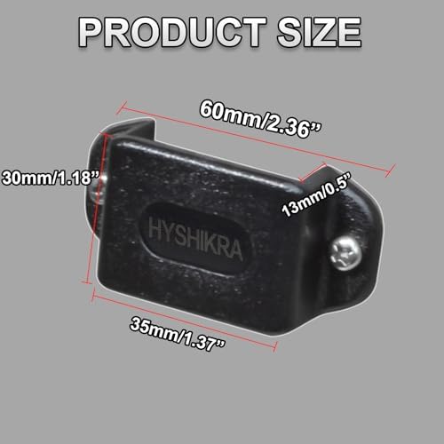 HYSHIKRA universal handheld CB radio mount fixed onto a vehicle interior surface holding a standard belt clip.