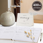 Lanpn funeral guest book with matching share a memory table sign