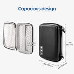 ProCase hard travel tech bag highlighting the inner mesh pocket holding premium USB cables.