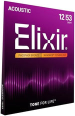Elixir 6 string light guitar set package back view