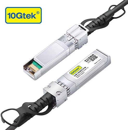 10Gtek 1-meter passive direct attach copper cable side view