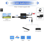 Premium Ozvavzk 192KHz ARC audio converter adapter connected to stereo RCA cables.