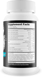 Fierce Focus memory and focus formula supplement facts label with DMAE details.