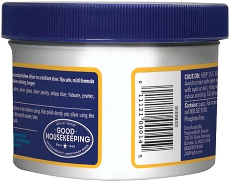 Ammonia free silver polish cream for jewelry and sterling silver maintenance