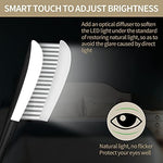 Zonon portable reading light pack of four close up displaying the integrated touch switch control on the back panel.