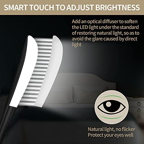 Zonon portable reading light pack of four close up displaying the integrated touch switch control on the back panel.