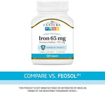 USA imported 21st Century Iron one hundred and twenty tablets container instructions