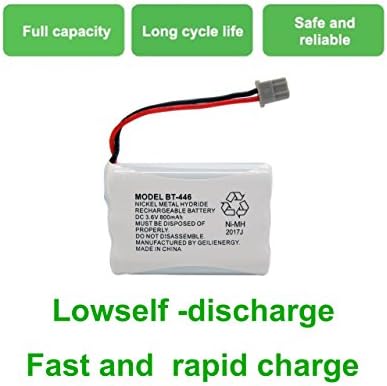 Side view of the triple AAA cell construction configuration inside the GEILIENERGY telephone handset battery.
