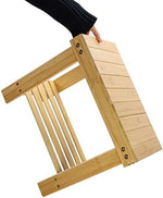 KKTONER premium imported bamboo household furniture item highlighting sturdy double tier construction.