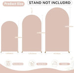Spandex fitted round top Chiara backdrop cover in nude color close up texture view.