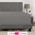 DeaLuxe King Size Grey Fitted Sheet Folded Texture
