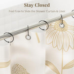 Premium rust proof metal shower hangers demonstrating smooth sliding action