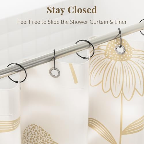 Premium rust proof metal shower hangers demonstrating smooth sliding action