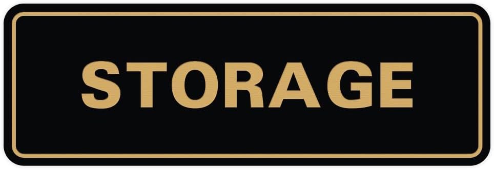 Standard STORAGE Door/Wall Sign - Dark Brown - Small (1 Pack) - Image 13