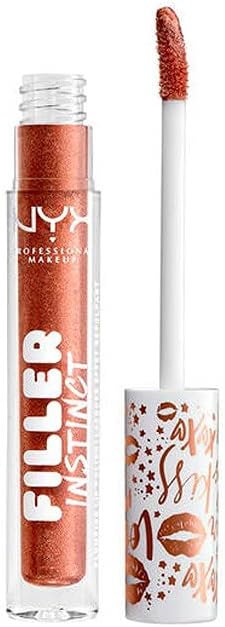 NYX Professional Makeup Filler Instinct Plumping Lip Polish front view bronze gold gloss