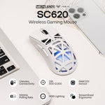 MechLands Aula SC620 lightweight esports mouse side view highlighting the dedicated fire button profile
