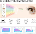 Lightweight clear lens gaming glasses showing frame details