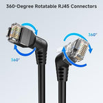 Close-up profile of the Ultra Flex PVC jacket on a Cable Matters high-speed internet wire.