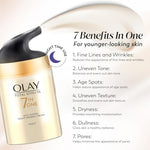 Olay night firming cream side profile view