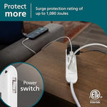 White and gray Philips power strip for home office decor