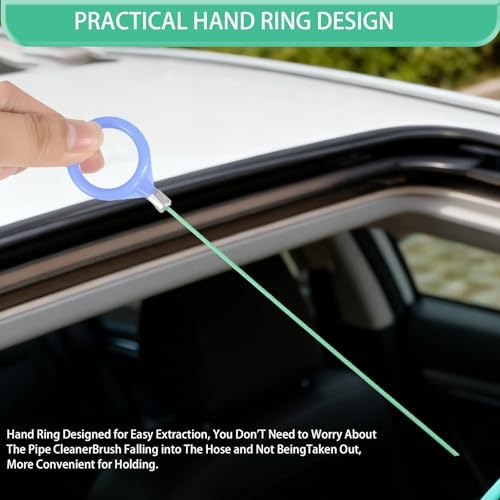 Complete packaging view of the Alkrsxi 120 inch vehicle leak prevention kit including illustrated user guide instructions