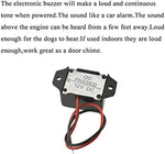 Hahiyo 12V buzzer showing mounting holes