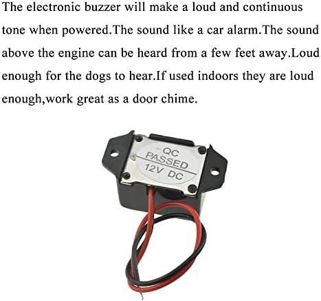 Hahiyo 12V buzzer showing mounting holes
