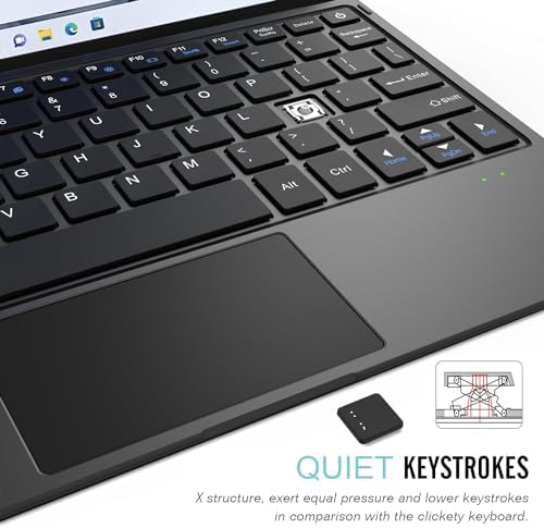 Rechargeable type cover for Surface Go 4 and Surface Go 3 side profile