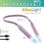 Mighty Bright rechargeable LED book light flexible silicone neck band close up