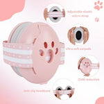 Tacodis baby ear muffs showing interchangeable cup design