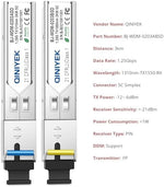 Rear view of Qiniyek SFP transceiver showing gold contact pins