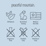 Peaceful Mountain liquid colloidal silver immune defense supplement bottle cap close up