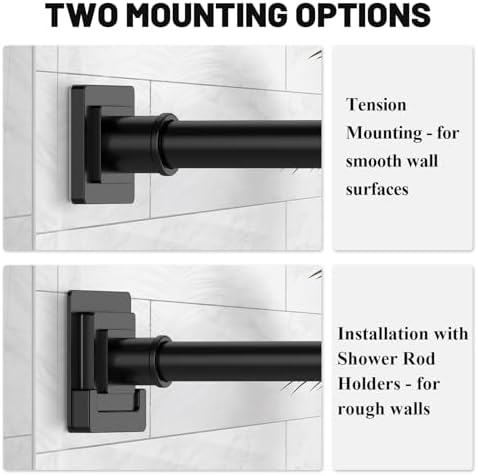 Uiosanrt shower rod installed inside a window frame