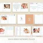 Detailed shot of the thick acid-free pages inside the Lanpn premium newborn photo book.