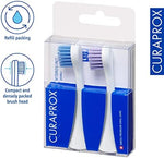 Curaprox Hydrosonic Power brush head showing droplet shaped design for braces