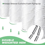 Reinforced top header grommets with twelve included plastic shower hooks
